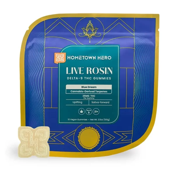 Delta 9- Live Rosin Sativa Gummies (Blue Dream)
