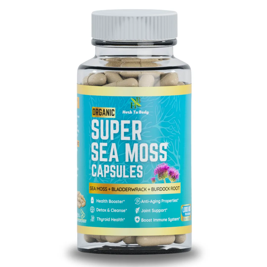 sea moss capsules bladderwrack burdock root