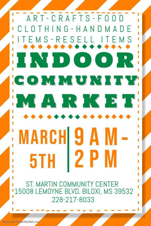 🌟 Join us this Wednesday at St. Martin Community Center! 🌟

We’ll be set up from 9 AM - 2 PM, ready to connect with you! Come stop by, say hello and check out our offerings. Can’t wait to see you there! 😊✨ 

#CommunityVibes #ShopLocal #SeeYouThere #stmartin #oceansprings #vancleave #gulfport #biloxi #biloxims #bleuorganic